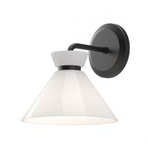 Alora Mood Halston Dome Wall Lamp Contemporary Matt Black 1x E14