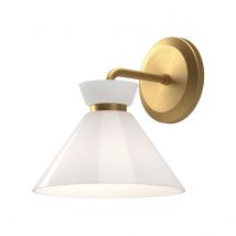 Alora Mood Halston Dome Wall Lamp Contemporary Brushed Gold 1x E14