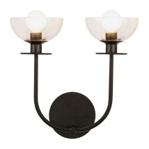 Alora Mood Sylvia Wall Lamp Contemporary Matt Black 2x E14