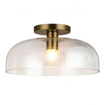 Alora Mood Sylvia Bowl Semi Flush Ceiling Light Contemporary Brushed Gold 1x E27