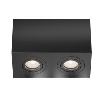 Atom Surface Mounted Downlight Black 2xGU10