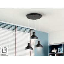 Irias Cluster Pendant Ceiling Light Black, Copper 3xE27
