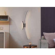 Curves Integrated LED Wall Lamp Black 2 Light 3000K