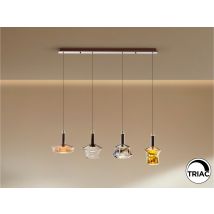 Scarlett Bar Pendant Ceiling 4 Light Multi Colour LED 3000K