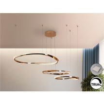Orbitas Triple Ring Pendant Ceiling Light Gold LED 3000K