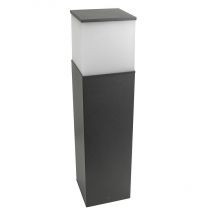 Cubik E27 1 Light Large Outdoor Bollard Light Urban Grey IP54