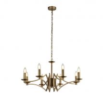 8 Light Pendant  Antique Brass