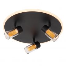 Lucide EVERINA - Flush ceiling light - Ø 40 cm - LED Dim. - CCT - 2200K/6500K - Black | Essential