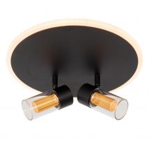Lucide EVERINA - Flush ceiling light - Ø 30 cm - LED Dim. - CCT - 2200K/6500K - Black | Essential
