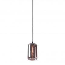 Kicevo 19cm Dome Pendant Ceiling Light Smoked Grey 1xE27