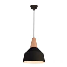 Razgrad 23cm Dome Pendant Ceiling Light Black Matt 1xE27