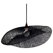 Silikou Wire Frame Pendant Ceiling Light Black 1xE27