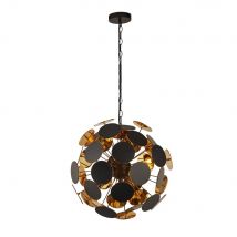 Discus 4 Light Black, Gold Ceiling Pendant