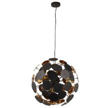 Discus 6 Light Black, Gold Ceiling Pendant