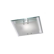 Mira Flush Ceiling, 350mm Square, 2 Light E27 Polished Chrome