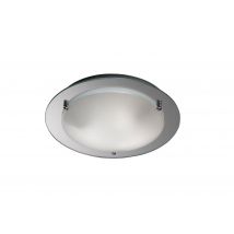 Brooklyn Flush Ceiling, 400mm Round, 3 Light E27 Polished Chrome