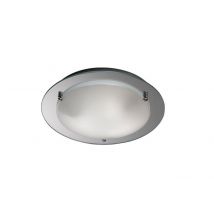 Brooklyn Flush Ceiling, 450mm Round, 3 Light E27 Polished Chrome