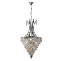 Kanya Ceiling Pendant 10 Light Polished Chrome, Crystal