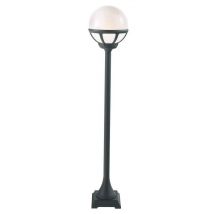 1 Light Outdoor Bollard Lantern Black, Opal IP54, E27