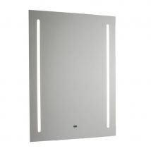 1 Light Illuminated Bathroom Shaver Mirror Matt Silver Effect Paint IP44