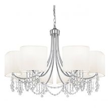 Nina 8 Light Multi Arm Chandelier Chrome Finish, E14