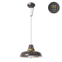 LEDS C4 Vintage 1 Light Wall / Dome Ceiling Pendant Brown, E27