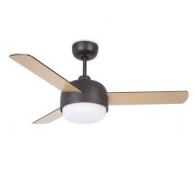 Klar 2 Light Copper Ceiling Fan Brown, E27