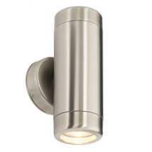 Atlantis Outdoor Coastal Wall Up Down Light IP65 7W Marine Grade Brushed Stainless Steel Dimmable IP65 - GU10
