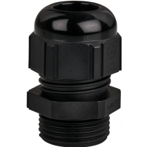 Kabelverschraubung PG-13,5 schwarz -- Kunststoff ohne Gegenmutter