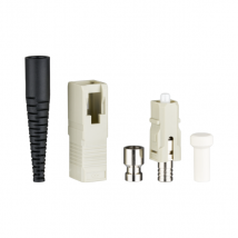 Senko Stecker SC MM 2,0mm -- Stecker (beige) Knickschutz (schwarz)