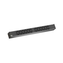 19" 1HE Steckdosenleiste 12 x C13, schwarz --