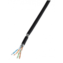 PATCH PRO FLEX CAT 7 Kabel, PUR/Gummi -- schwarz RAL9005, UV best.