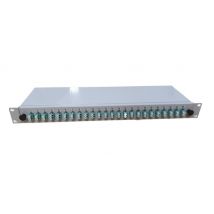 Teilbestückte Breakoutbox mit 24 -- LC-Duplex Kupplungen OM3
