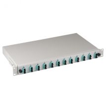 Spleißbox gr ausziehbar SC OM3 -- 12xPigtail & 6xDuplex-Kupplung
