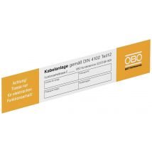 OBO KS-E DE Kennzeichnungsschild f.Funktionserhalt 250x43mm PVC 7205423