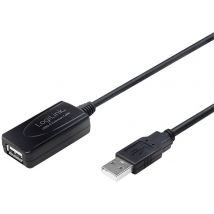 LogiLink USB Kabel A -> A St/Bu 10.00m Verl. schwarz