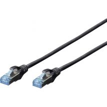 DIGITUS Patchkabel RJ45 SF/UTP Cat5e  1.00m schwarz Polybeutel