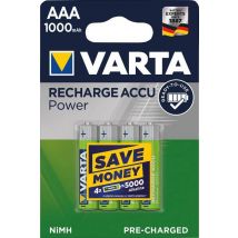 Varta Akku RECHARGE Power    AAA HR03 1000mAh           4St.