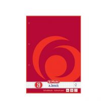 Herlitz Schulblock  A4 70g/m  50 Bl. kariert28 2 Ränder