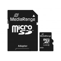 MediaRange SD MicroSD Card 64GB SD CL.10 inkl. Adapter