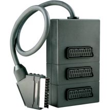 Schwaiger Scart-Verteiler 3-fach Schwarz