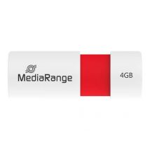 MediaRange USB-Stick  4GB USB 2.0 Slider red