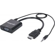 MANHATTAN Konverter HDMI -> VGA St/Bu mit Audio Polybag