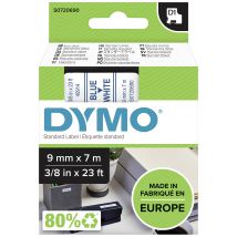 DYMO D1  Schriftband 40914   9mmx7.0m blau   ->weiß
