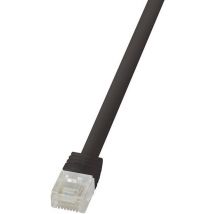Logilink Flachpatchkabel RJ45 U/UTP Cat6 3.00m schwarz