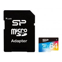 Silicon Power MicroSD Card 64GB UHS1(U3) Superior Pro Col+Ad