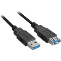 Sharkoon Kabel USB 3.0 Verlängerung  1,0m           schwarz