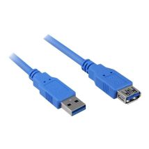 Sharkoon Kabel USB 3.0 Verlängerung  2,0m           schwarz