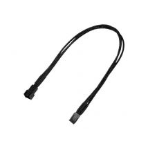 Nanoxia Kabel 3-Pin Verlängerung, 30 cm, Single, schwarz