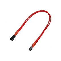 Nanoxia Kabel 3-Pin Verlängerung, 30 cm, Single, rot